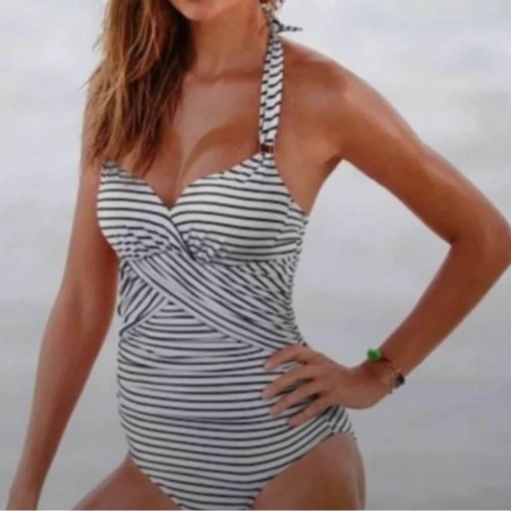 Stripped Victoria secret, tummy hide one piece swimsuit